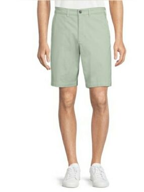 George Sage Green Flat-Front Chino Shorts SZ 44